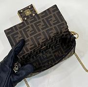 Okify Fendi Mini FF Baguette Brown Bag 18x7x11cm - 2