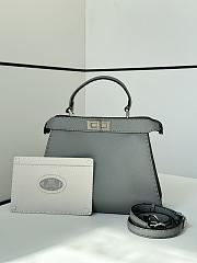 Okify Fendi Peekaboo ISeeU Medium Bag In Grey Gray 33x12x25cm - 1