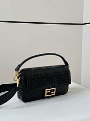 Okify Fendi Baguette Bag In Black 27x5x15cm - 3