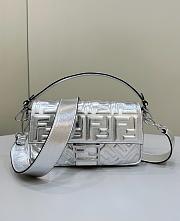 Okify Fendi Baguette Bag In Silver 27x5x15cm - 1