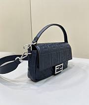 Okify Fendi Baguette Bag In Dark Blue 27x5x15cm - 4