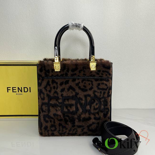 Okify Fendi Mink Velvet Sunshine Tote Bag 23ⅹ22cm 19520 - 1