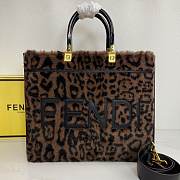 Okify Fendi Mink Velvet Sunshine Tote Bag 35x17x31cm - 1