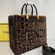 Okify Fendi Mink Velvet Sunshine Tote Bag 35x17x31cm - 4