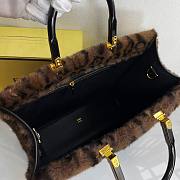 Okify Fendi Mink Velvet Sunshine Tote Bag 35x17x31cm - 3