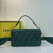 Okify Fendi Green Crystal Baguette Bag 27x15x6cm  - 3