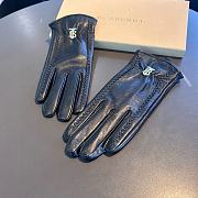 Okify Burberry Black Leather Gloves 19530 - 2