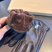 Okify Burberry Brown Leather Gloves 19531 - 5