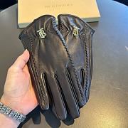 Okify Burberry Brown Leather Gloves 19531 - 2