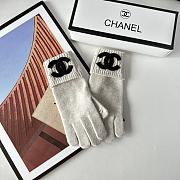 Okify Chanel White Wool Gloves 19535 - 2