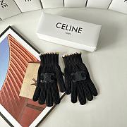 Okify Celine Black Wool Gloves 19537 - 1