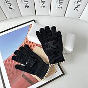 Okify Celine Black Wool Gloves 19537 - 2