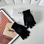 Okify Celine Black Wool Gloves 19537 - 3