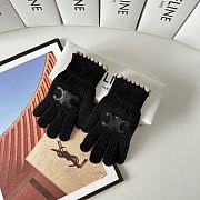 Okify Celine Black Wool Gloves 19537 - 4