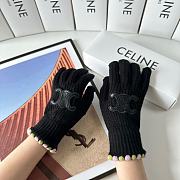 Okify Celine Black Wool Gloves 19537 - 5