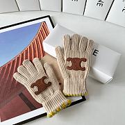 Okify Celine Brown Wool Gloves 19538 - 3