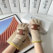 Okify Celine Brown Wool Gloves 19538 - 4