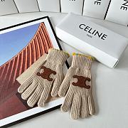 Okify Celine Brown Wool Gloves 19538 - 5