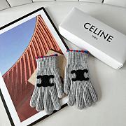 Okify Celine Grey Gray Wool Gloves 19539 - 3