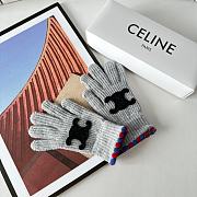 Okify Celine Grey Gray Wool Gloves 19539 - 2