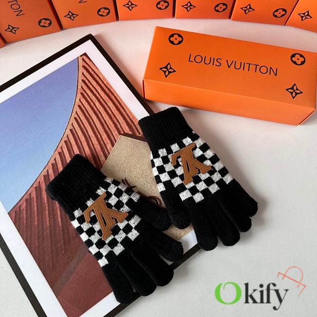 Okify Louis Vuitton Black Wool Gloves 19542 - 1