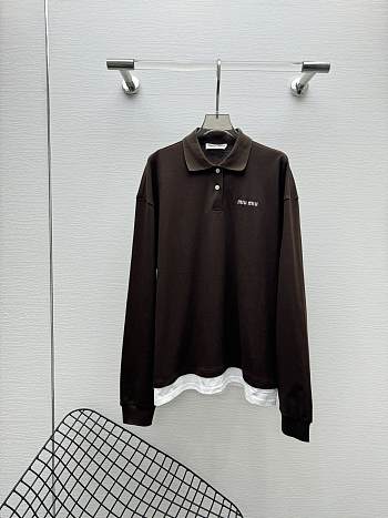 Okify MiuMiu Brown Polo T-shirt 