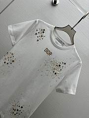 Okify Dior White Sequin T-shirt SML  - 3