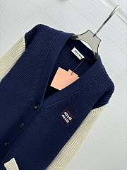 Okify MiuMiu Wool Dark Blue Jacket - 2