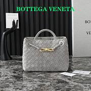 Okify Bottega Veneta Small Andiamo Intrecciato Leather Tote Bag In Grey Gray 25x22x10.5cm - 1