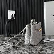 Okify Bottega Veneta Small Andiamo Intrecciato Leather Tote Bag In Grey Gray 25x22x10.5cm - 5