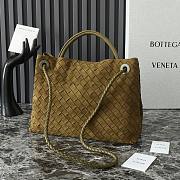 Okify Bottega Veneta Medium Andiamo bag in green suede 32x24x12 cm - 4