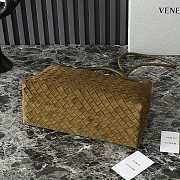 Okify Bottega Veneta Medium Andiamo bag in green suede 32x24x12 cm - 3