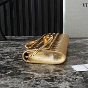 Okify Botega Veneta Andiamo Clutch Metallic Bag In Gold 31x13x3cm - 4