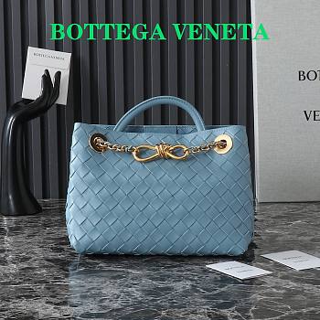 Okify Bottega Veneta Small Andiamo Chain Bag In Light Blue 25x22x10.5cm 