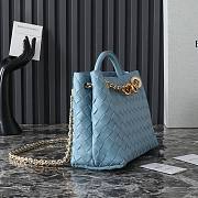 Okify Bottega Veneta Small Andiamo Chain Bag In Light Blue 25x22x10.5cm  - 2