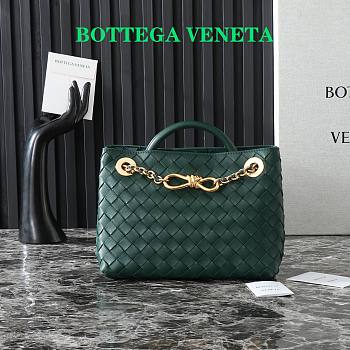 Okify Bottega Veneta Small Andiamo Chain Bag In Emerald Green 25x22x10.5cm 