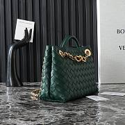 Okify Bottega Veneta Small Andiamo Chain Bag In Emerald Green 25x22x10.5cm  - 5