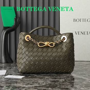 Okify Bottega Veneta Small Andiamo Chain Bag In Kaki 25x22x10.5cm 