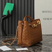 Okify Bottega Veneta Small Andiamo Chain Bag In Brown Caramel 25x22x10.5cm  - 5