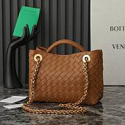 Okify Bottega Veneta Small Andiamo Chain Bag In Brown Caramel 25x22x10.5cm  - 3