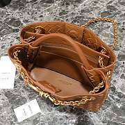 Okify Bottega Veneta Small Andiamo Chain Bag In Brown Caramel 25x22x10.5cm  - 2