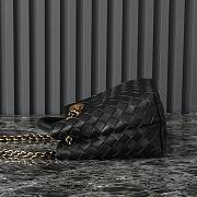 Okify Bottega Veneta Small Andiamo Chain Bag In Black 25x22x10.5cm  - 4