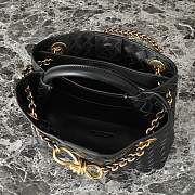 Okify Bottega Veneta Small Andiamo Chain Bag In Black 25x22x10.5cm  - 3