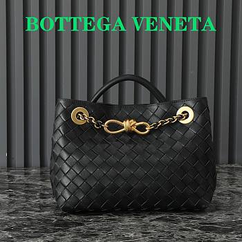 Okify Bottega Veneta Small Andiamo Chain Bag In Black 25x22x10.5cm 