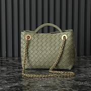 Okify Bottega Veneta Small Andiamo Chain Bag In Light Green 25x22x10.5cm  - 5