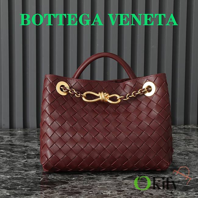 Okify Bottega Veneta Small Andiamo Chain Bag In Red 25x22x10.5cm  - 1