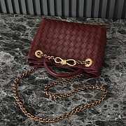 Okify Bottega Veneta Small Andiamo Chain Bag In Red 25x22x10.5cm  - 4