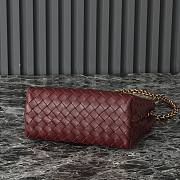 Okify Bottega Veneta Small Andiamo Chain Bag In Red 25x22x10.5cm  - 3