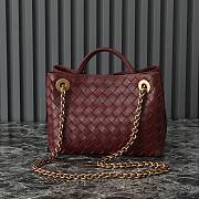 Okify Bottega Veneta Small Andiamo Chain Bag In Red 25x22x10.5cm  - 2