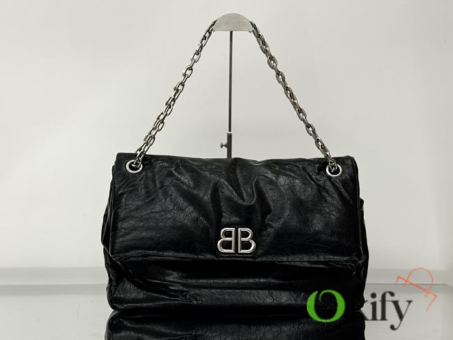 Okify Balenciaga Large Monaco Black Bag 43.5x32x13cm  - 1